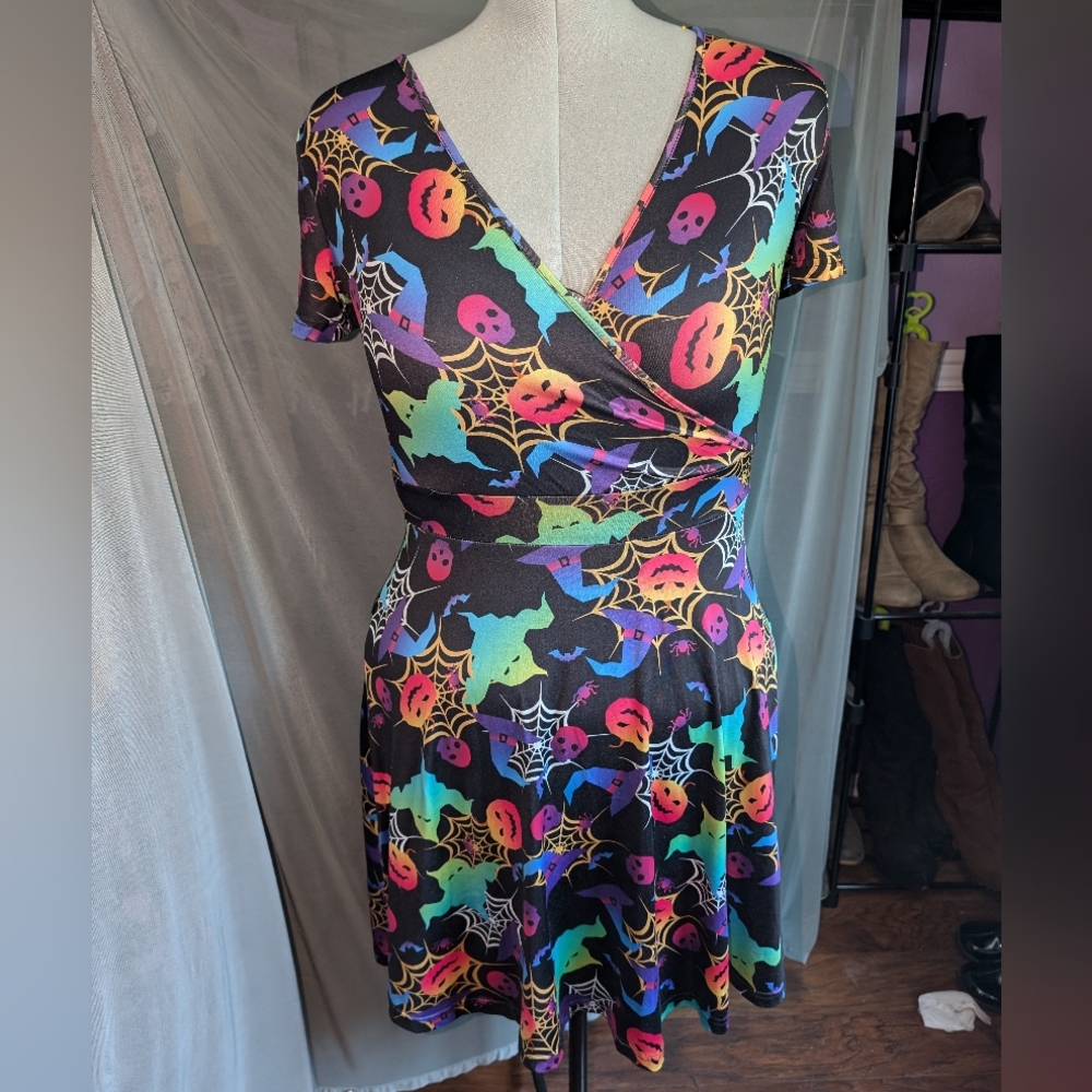 Halloween Short Sleeve Dress